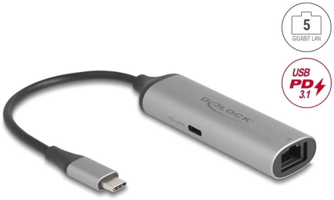 Delock USB-C 5 Gigabit LAN Adapter 81591