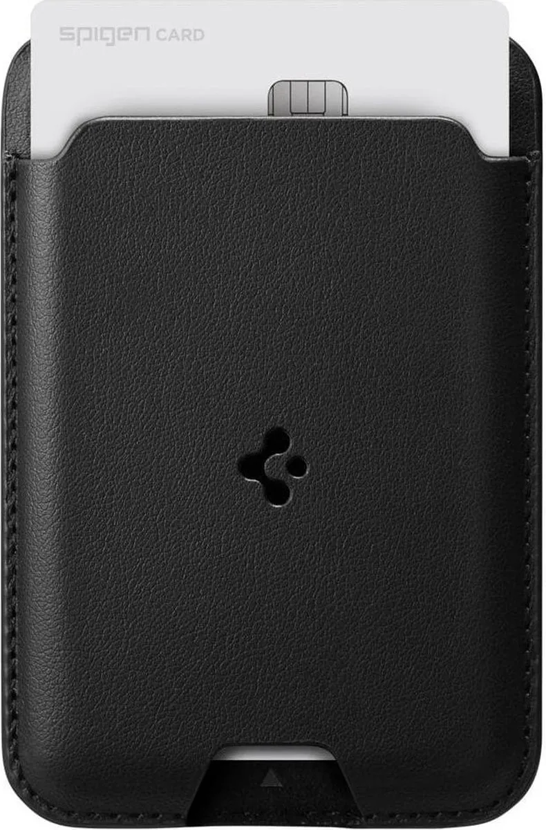 Spigen Valentinus Magnetische Kaarthouder - Apple iPhone 12/Pro - Zwart