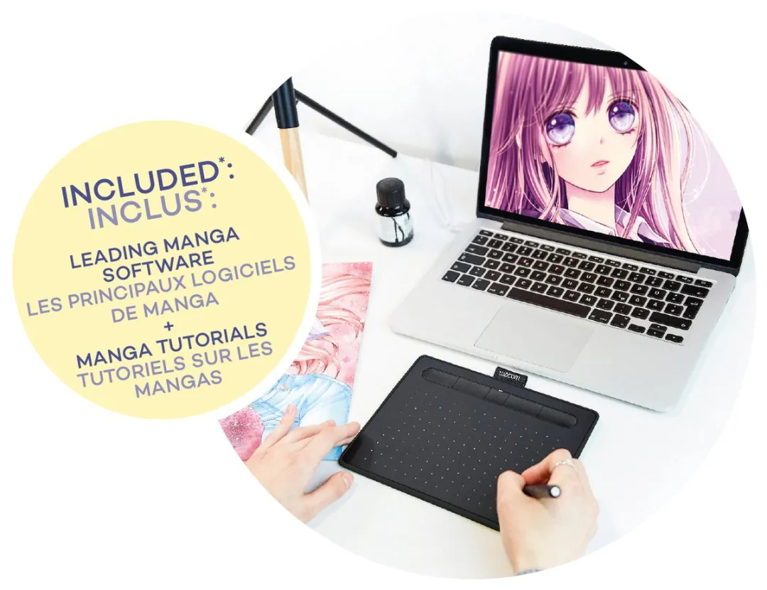 Wacom S Manga Edition Tablet 7" - Zwart
