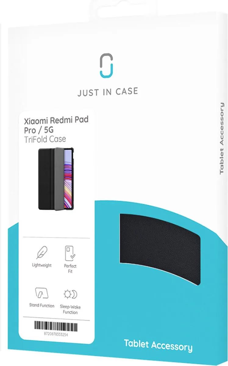 Just in Case Cazy 8333254 Tablethoes - Xiaomi Redmi Pad Pro - Zwart - afbeelding 6 van 6