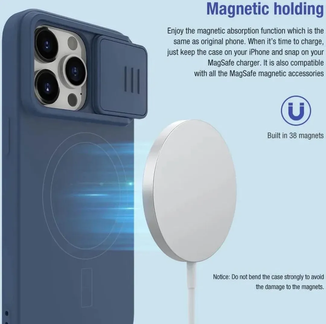 Nillkin CamShield Hoesje iPhone 15 Pro - MagSafe - Zwart