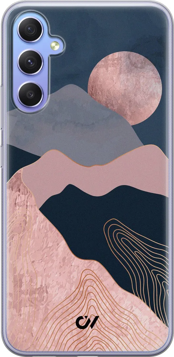 Casevibes Hoesje Samsung Galaxy A34 Landscape Rosegold
