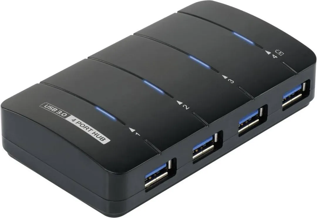 Renkforce RF-3016752 USB-hub 4 Poorten USB 3.0 - Zwart
