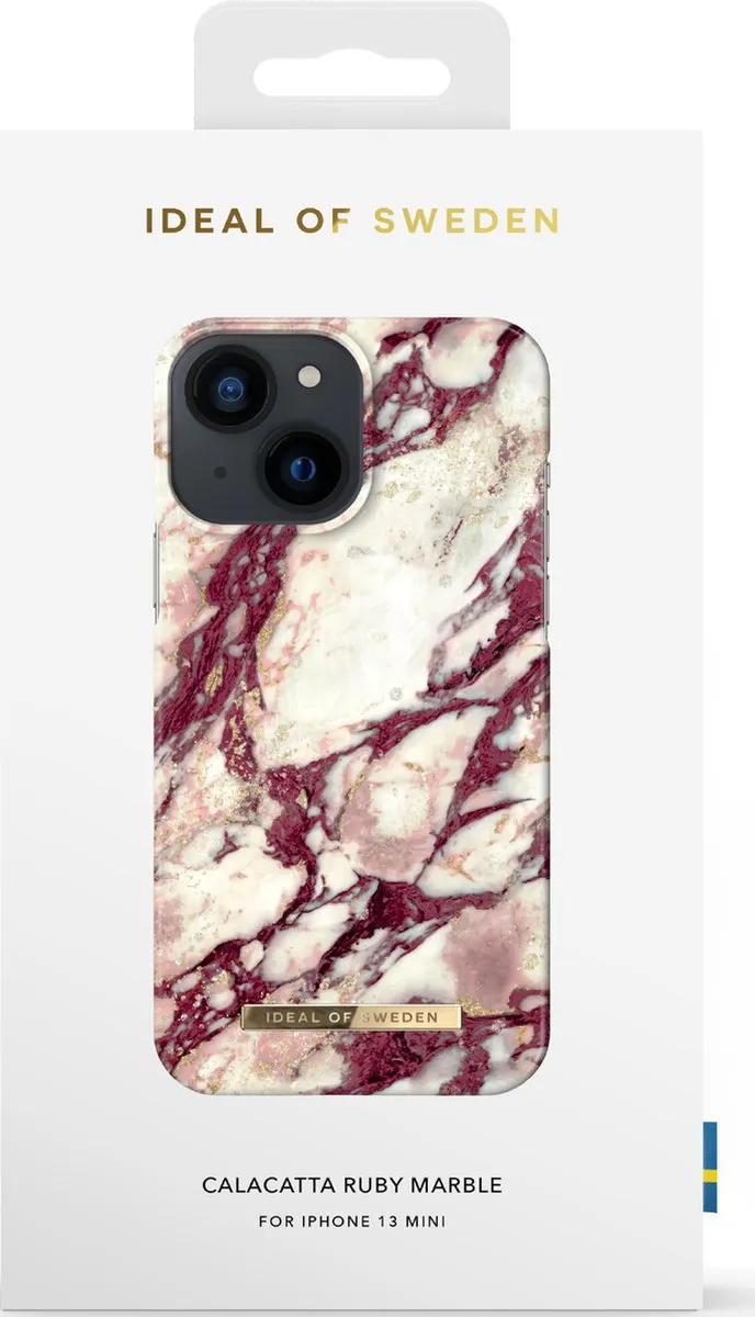 iDeal of Sweden Fashion Case iPhone 13 Mini Calacatta Ruby Marble - afbeelding 3 van 3