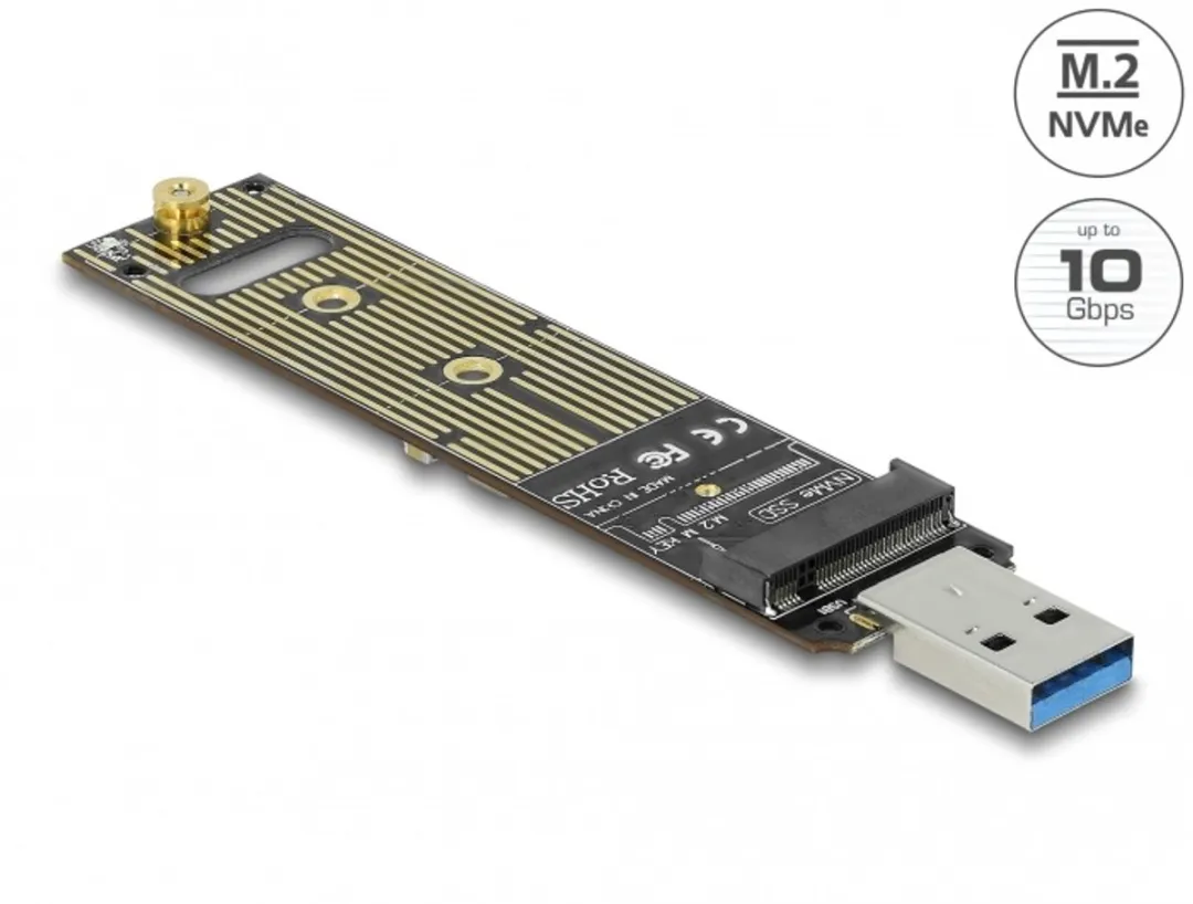 Delock M.2 NVMe naar USB 3.1 Gen 2 Converter - Groen