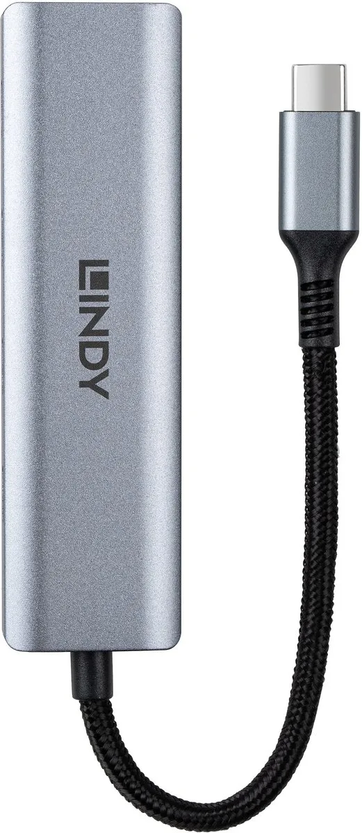 Lindy 43414 USB 3.2 Gen 2 Type-C Interface Hub - Grijs - afbeelding 5 van 5