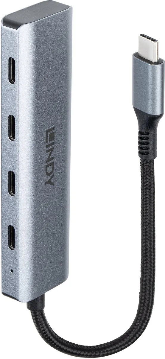 Lindy 43414 USB 3.2 Gen 2 Type-C Interface Hub - Grijs - afbeelding 2 van 5