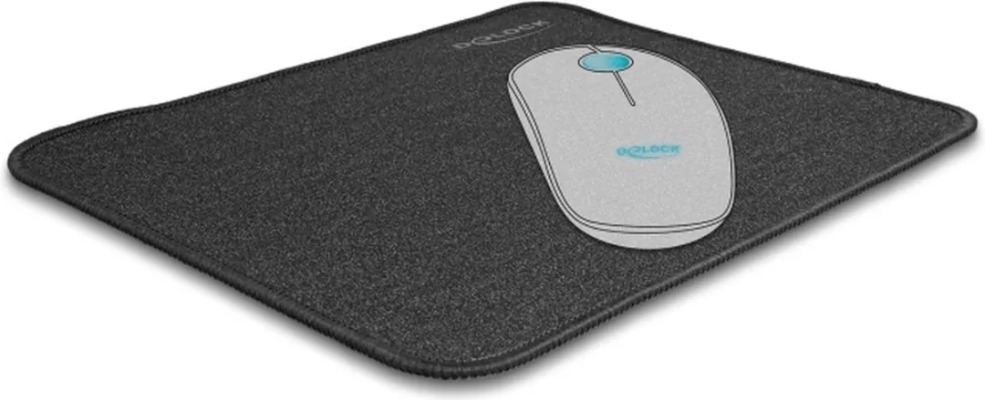 Delock Glitzer-zwart Muismat 300x245mm
