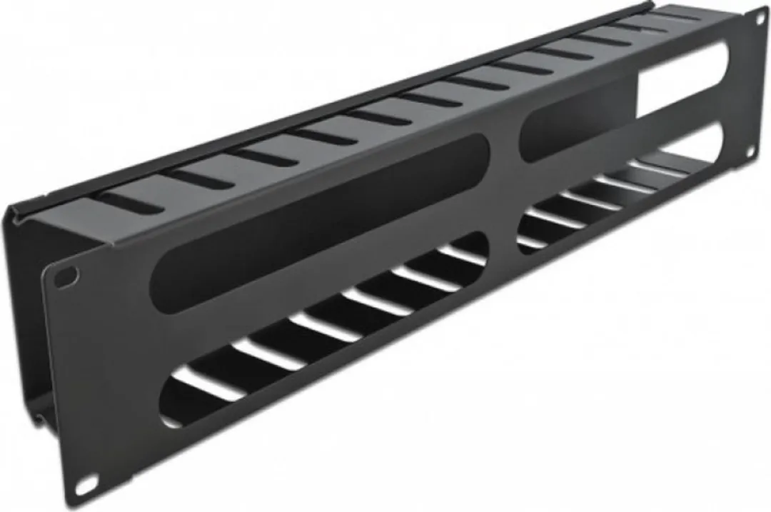 Delock 66553 Kabelbeheerrouteringspaneel 2U - 4 Openingen - Zwart - afbeelding 6 van 6