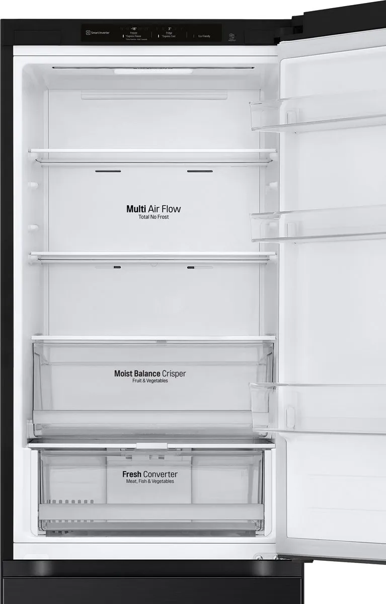 LG GBV3100CEP Koelvriescombinatie 374L - Zwart