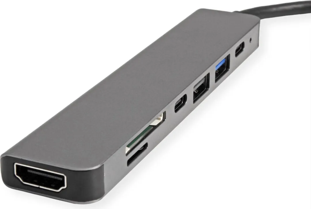 Value USB-C Dockingstation 12.99.1136 - HDMI 4K60 - 2x USB2.0 - 1x USB3.2 - 1x PD - Zwart/Grijs