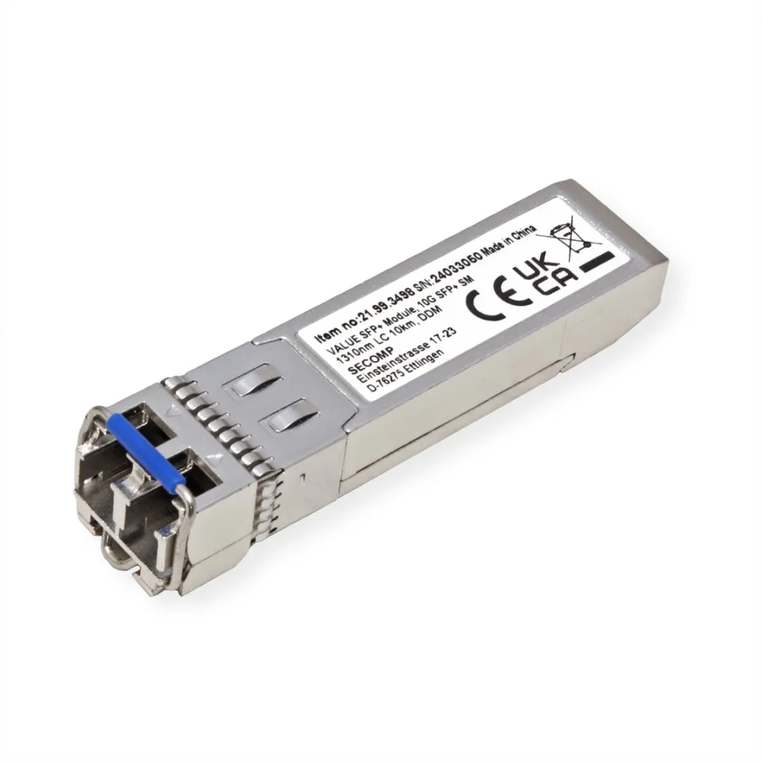 Value SFP+ Module LR/LC 10GbE 1310nm 10km - Zilver