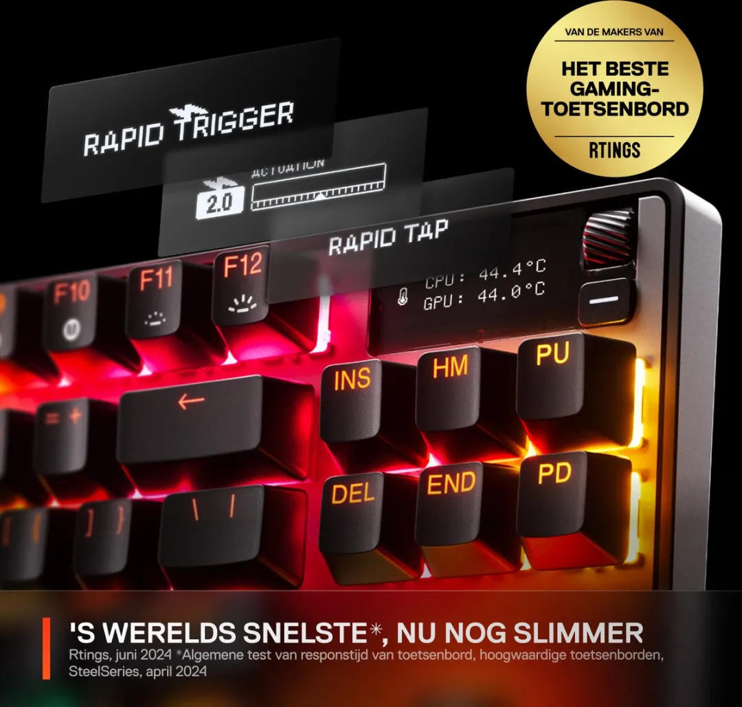 SteelSeries Apex Pro TKL WL Gen 3 Toetsenbord - US Layout - 64871 - Zwart