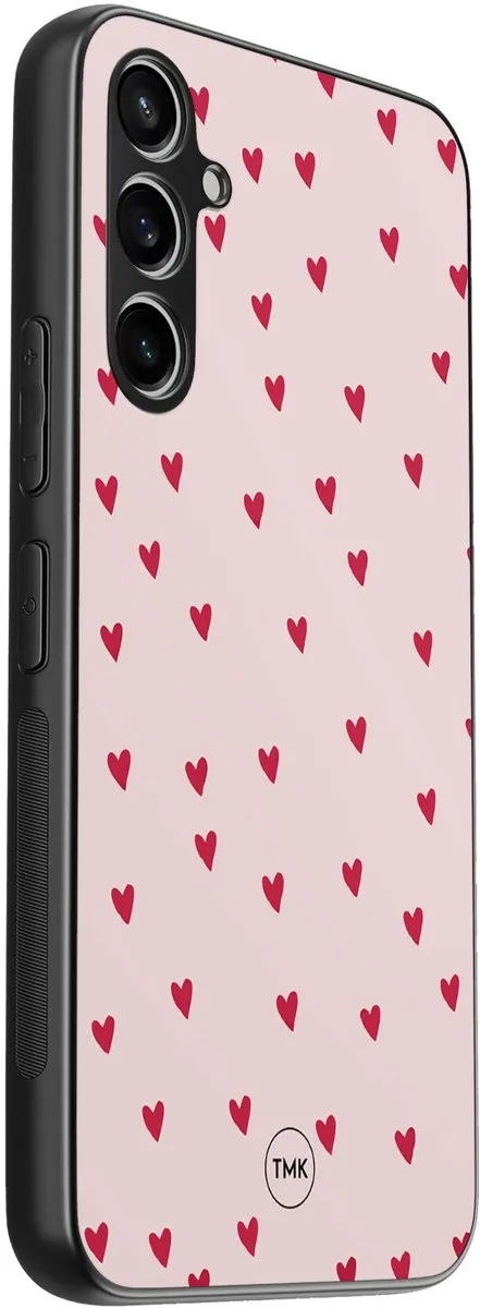 Casevibes Samsung Galaxy A54 Hoesje - Roze Cute Hearts