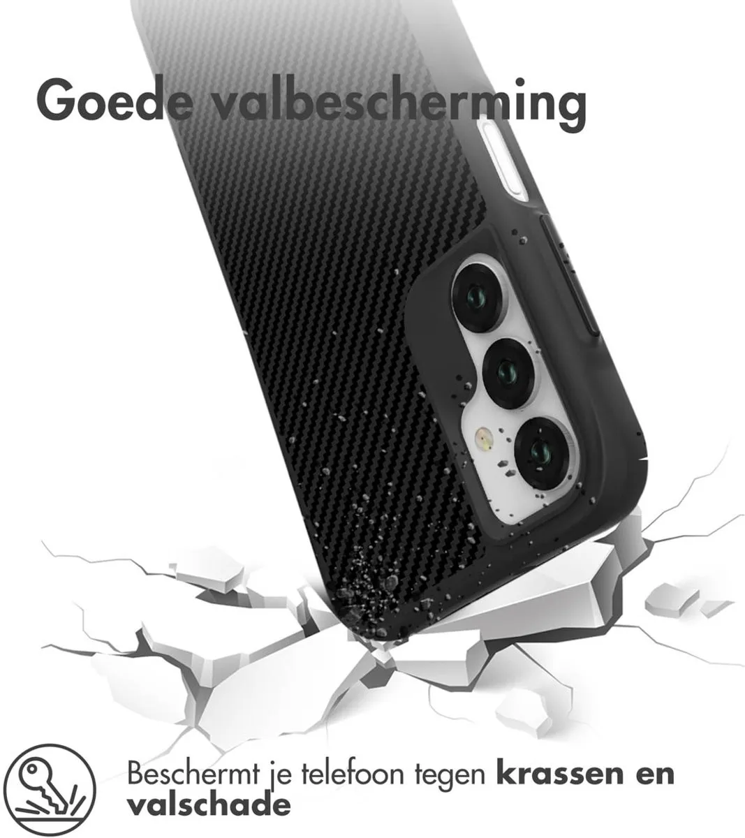 Imoshion Hybrid Carbon Hoesje Samsung Galaxy A15 - Zwart