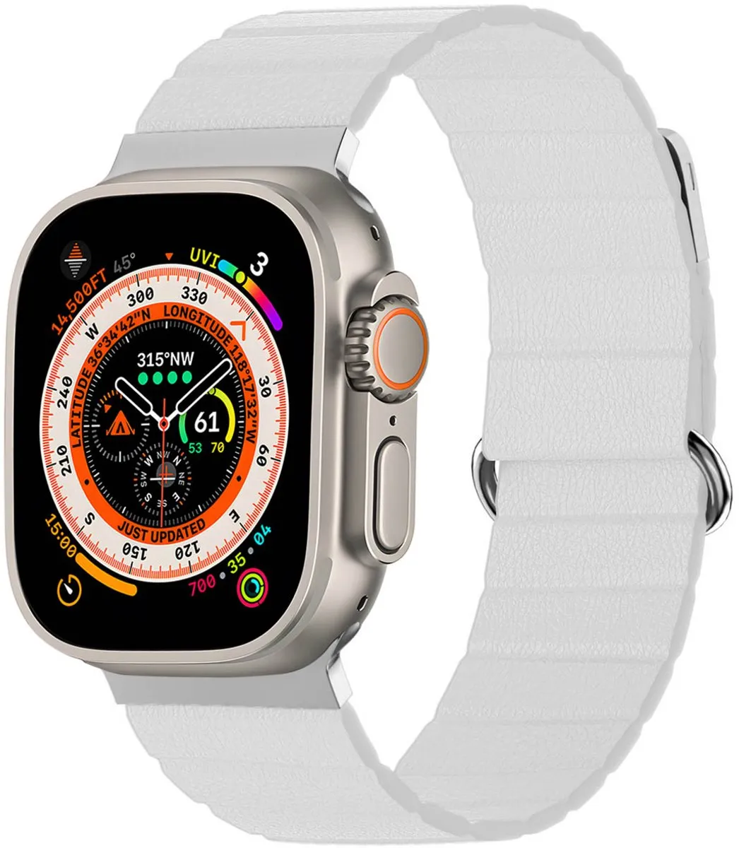 Imoshion Magnetisch Lederen Bandje Apple Watch 44-49mm