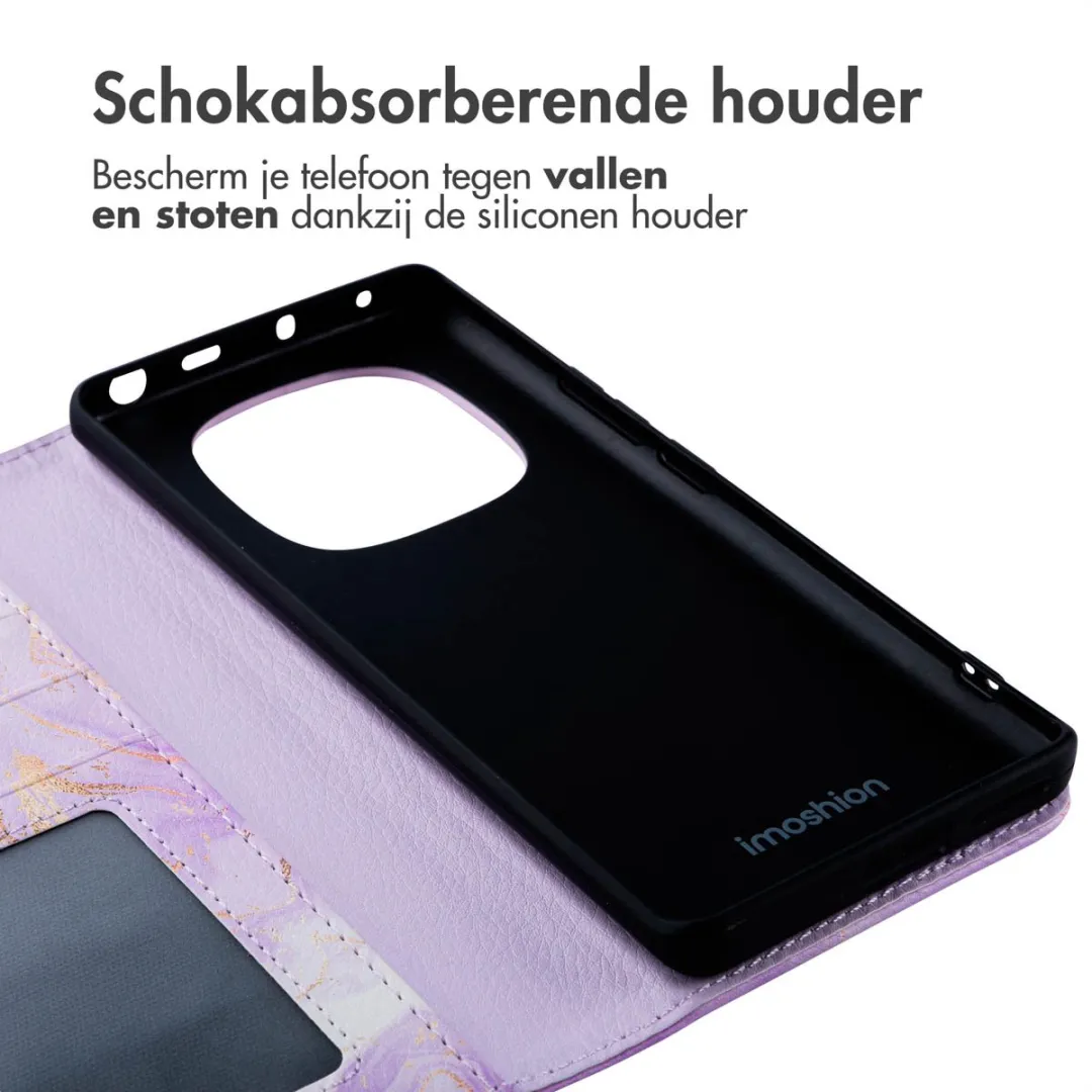 Imoshion Hoesje Xiaomi Redmi Note 14 Pro Purple Marble - 3 Pasjes - afbeelding 6 van 6