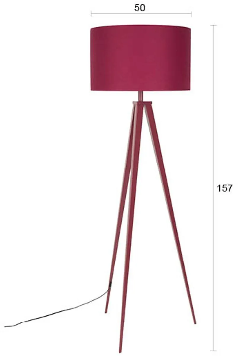 Zuiver Tripod Vloerlamp Marsala Rood