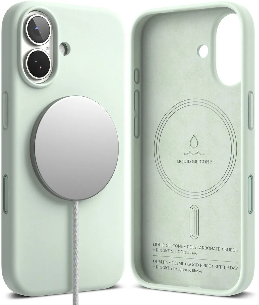 Ringke Silicone Magnetic Hoesje iPhone 17 - Mint