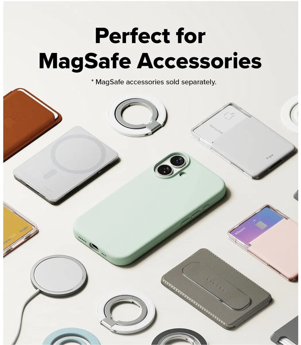 Ringke Silicone Magnetic Hoesje iPhone 17 - Mint
