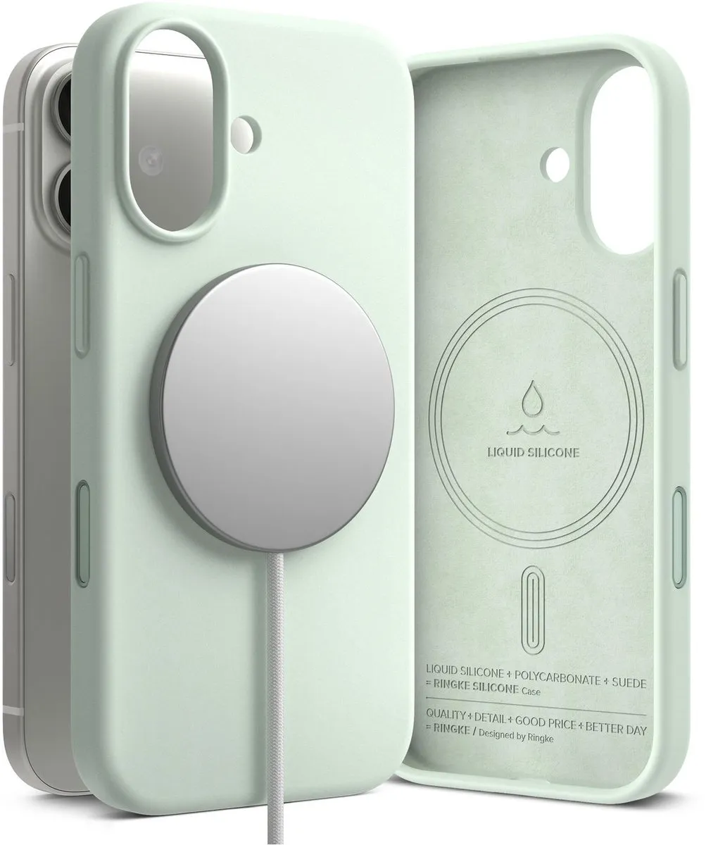 Ringke Silicone Magnetic Hoesje iPhone 17 - Mint