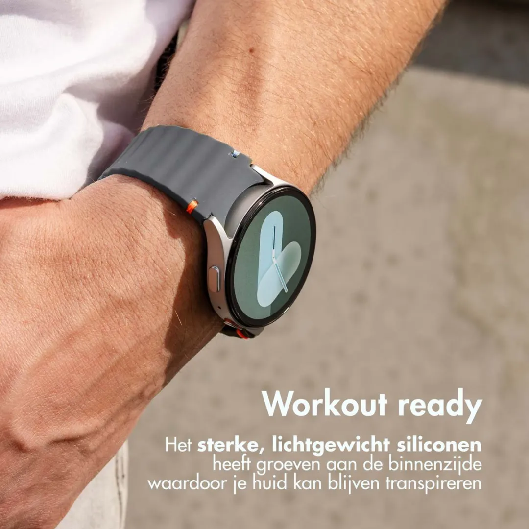 Imoshion Wave Siliconenband - Samsung Galaxy Watch 8/Classic - Donkergrijs