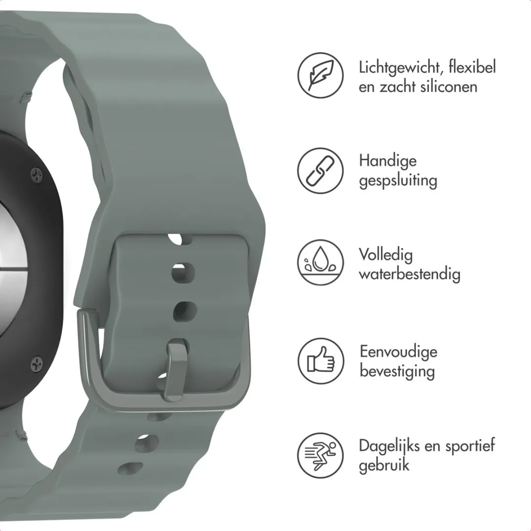 Imoshion Wave Siliconenband - Samsung Galaxy Watch 8/Classic - Donkergrijs