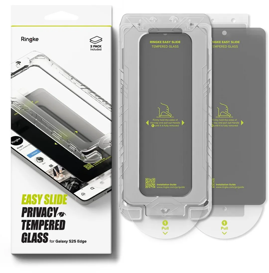 Ringke Easy Slide Privacyglas - 2 Stuks - Universeel
