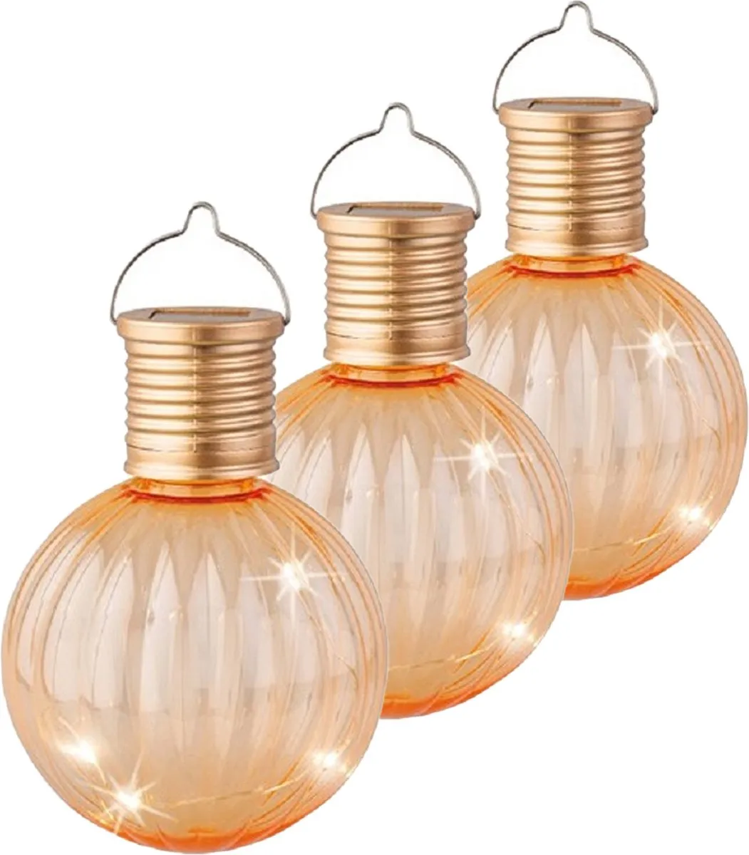 Lumineo Lampion Solar Verlichting - 10 Stuks - Oranje