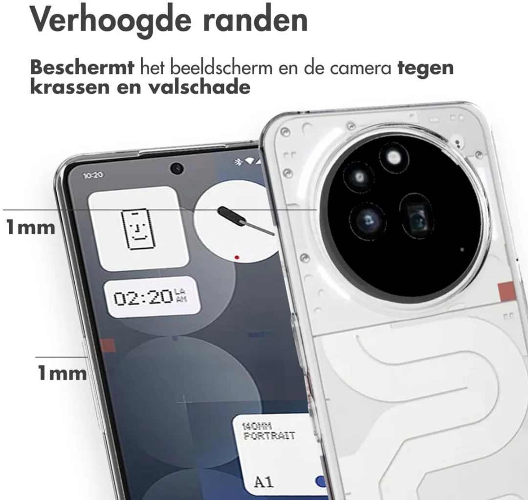 Accezz Hoesje Nothing Phone (3a) Pro - Transparant