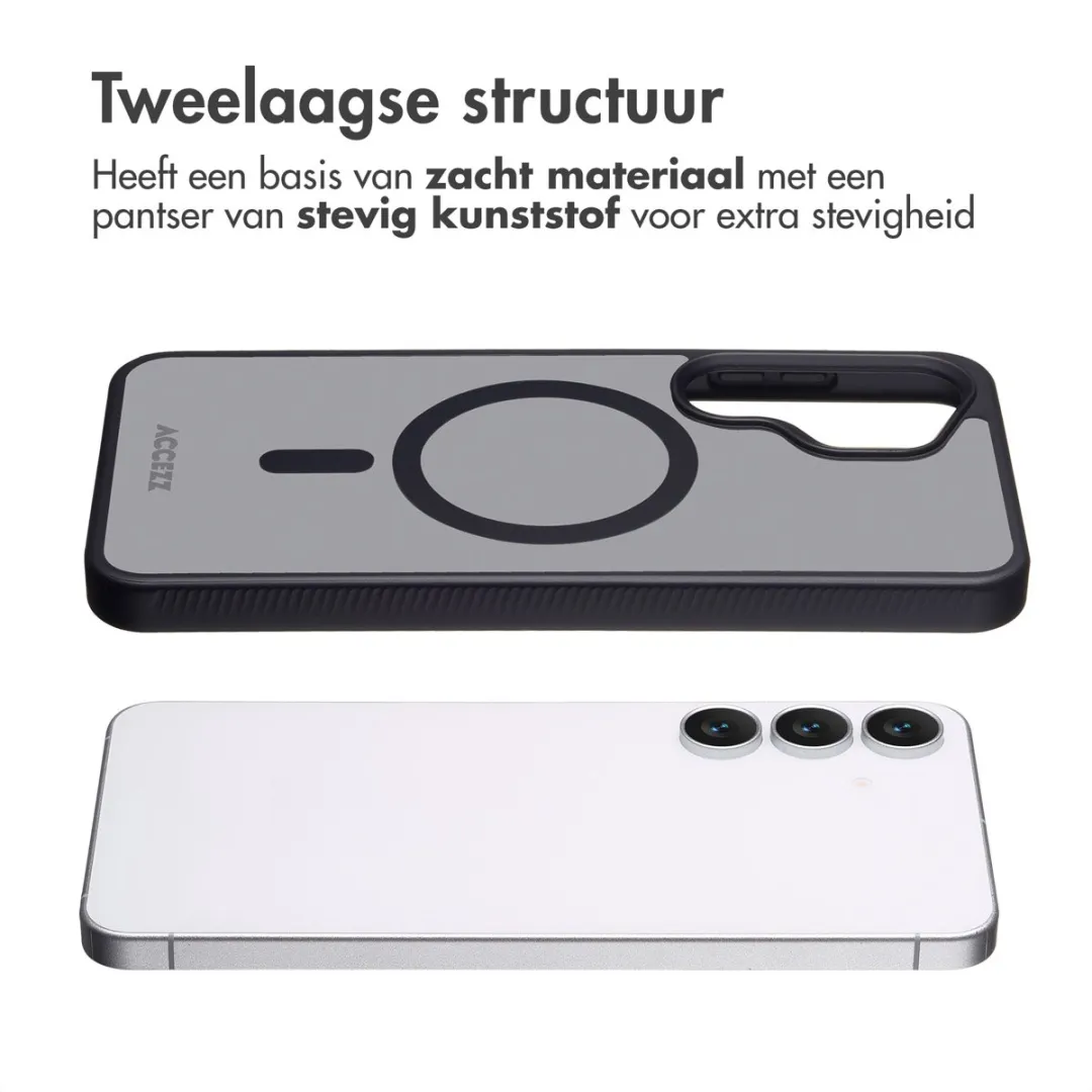 Accezz Hoesje Samsung Galaxy S25 FE Frosted - Zwart