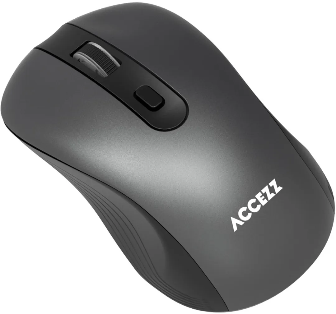 Accezz SH00075204 Draadloze Muis - Bluetooth/USB-A - 3 Knoppen - Grijs