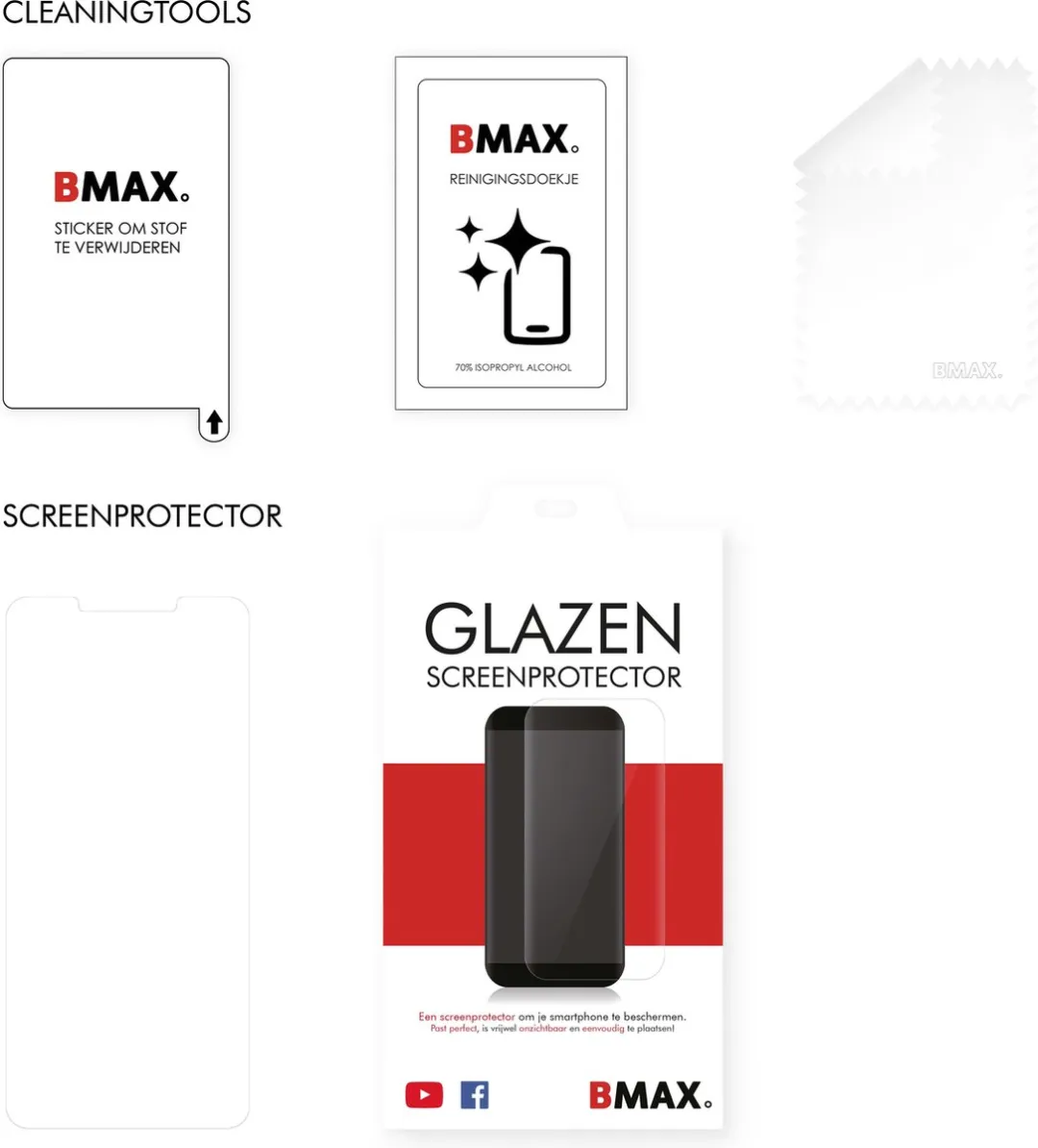 BMAX Glazen Screenprotector Huawei P Smart 2018
