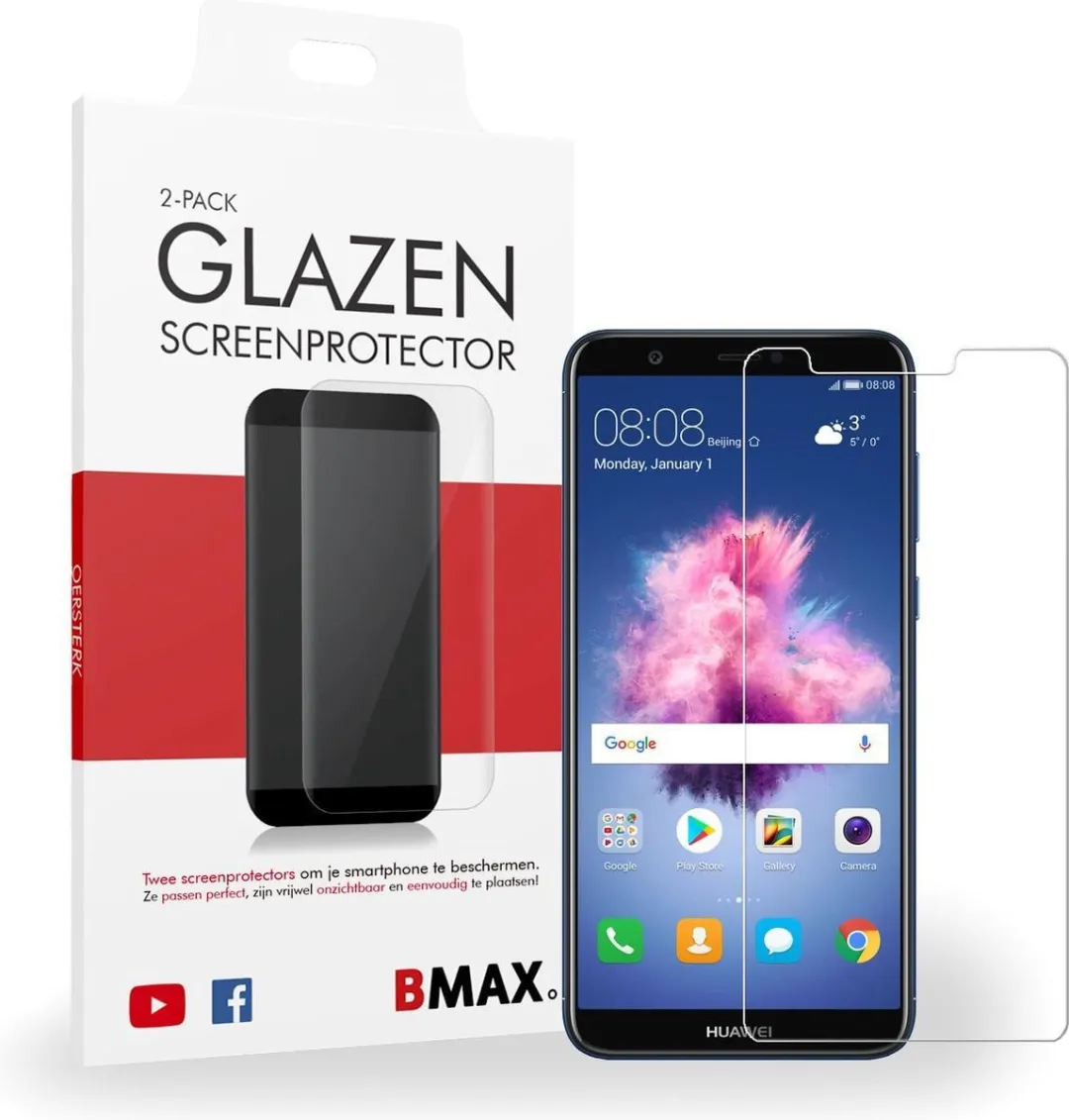 BMAX Glazen Screenprotector Huawei P Smart 2018