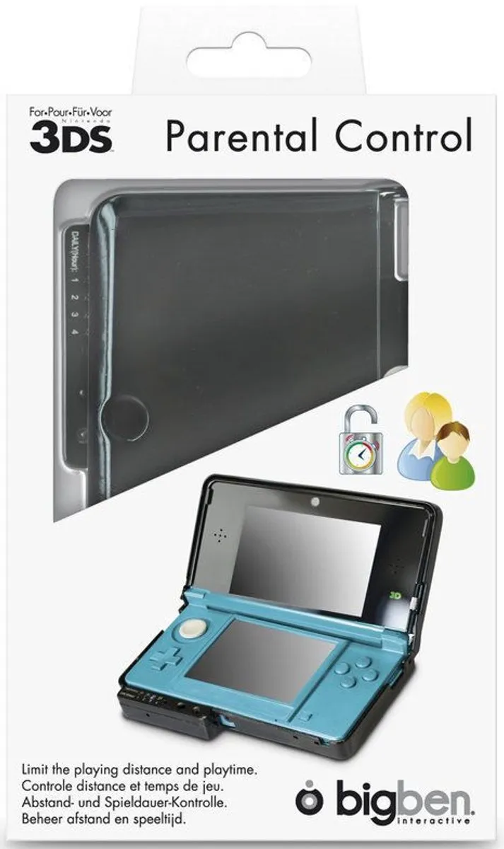 Bigben Beschermhoes 3DS - Ouderlijk Toezicht - Zwart