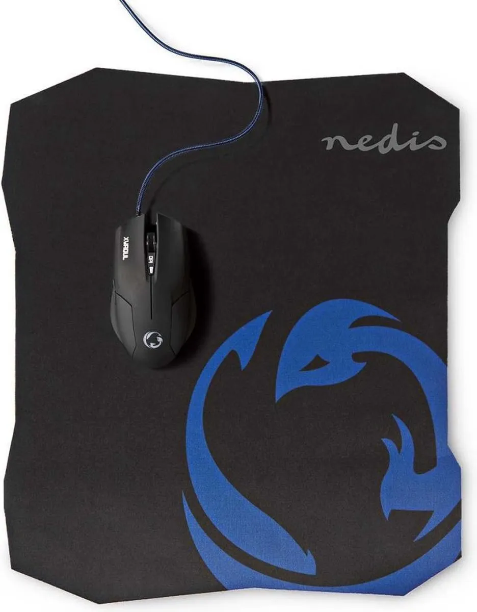 Nedis GMMP100BK Gaming Muis - Bedraad - 2400 DPI - Zwart