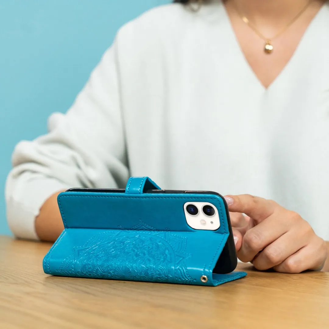 Imoshion Hoesje Xiaomi 14T Mandala Bookcase Turquoise - 3 Stuks