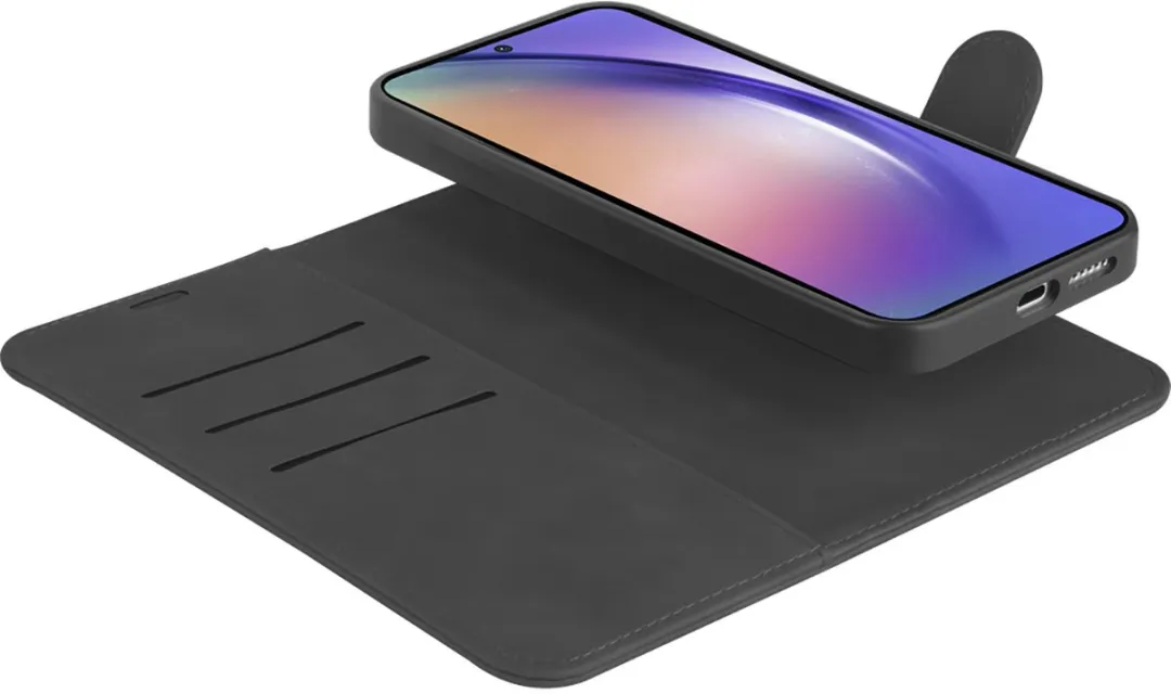 Just in Case Cazy Hoesje Samsung Galaxy A35 - 2-in-1 Bookcase - 4 Pasjes - Zwart