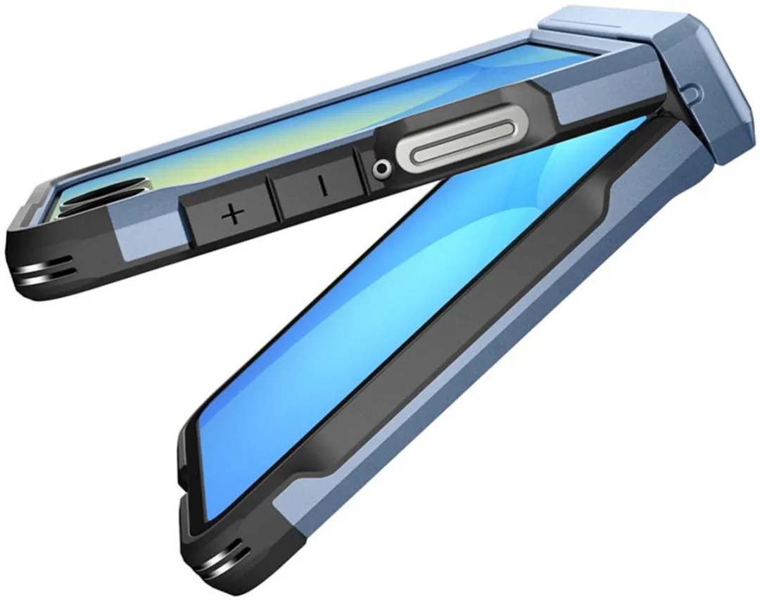 Spigen Tough Armor Pro ACS09562 Backcover - Samsung Galaxy Z Flip 7 - Blauw - afbeelding 6 van 6