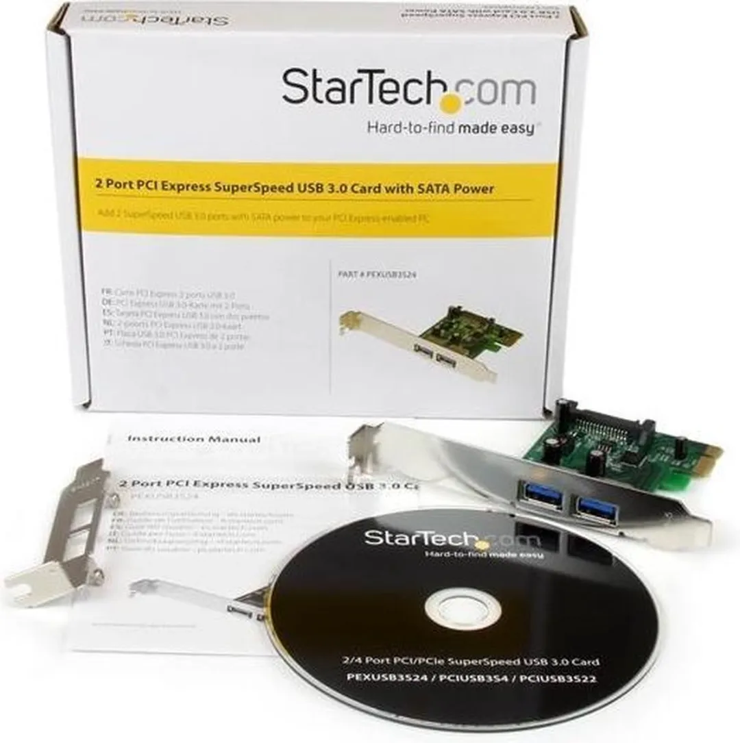 Startech PEXUSB3S24 PCIe USB 3.0 Kaart - 2 Poorten