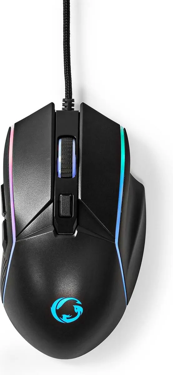 Nedis GMWD510BK Gaming Muis - Bedraad - 7200 DPI - Zwart