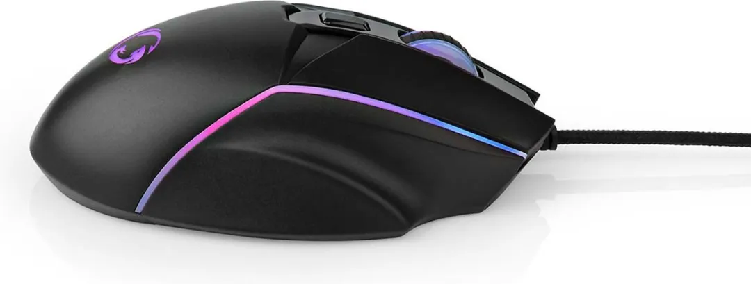 Nedis GMWD510BK Gaming Muis - Bedraad - 7200 DPI - Zwart