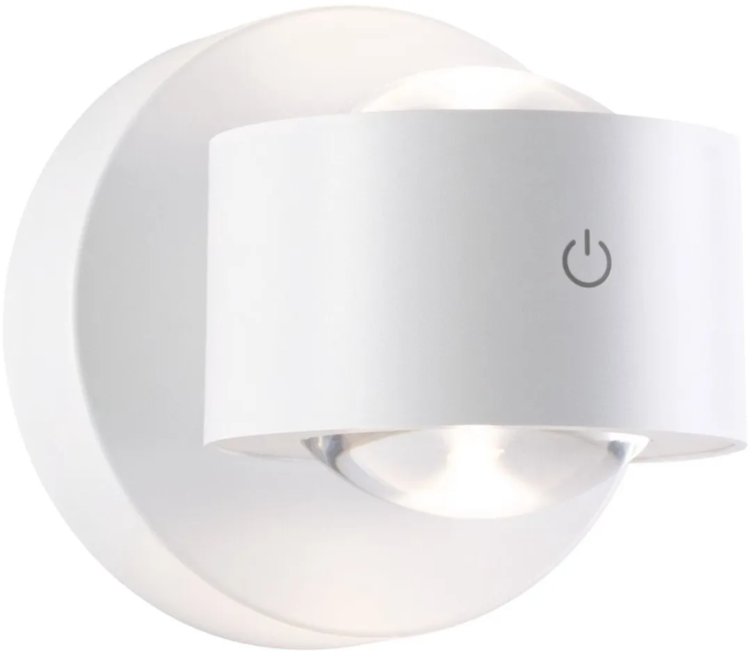Paulmann Zorik LED Wandlamp IP44 - 2x1,1W 2700K - Oplaadbaar Wit