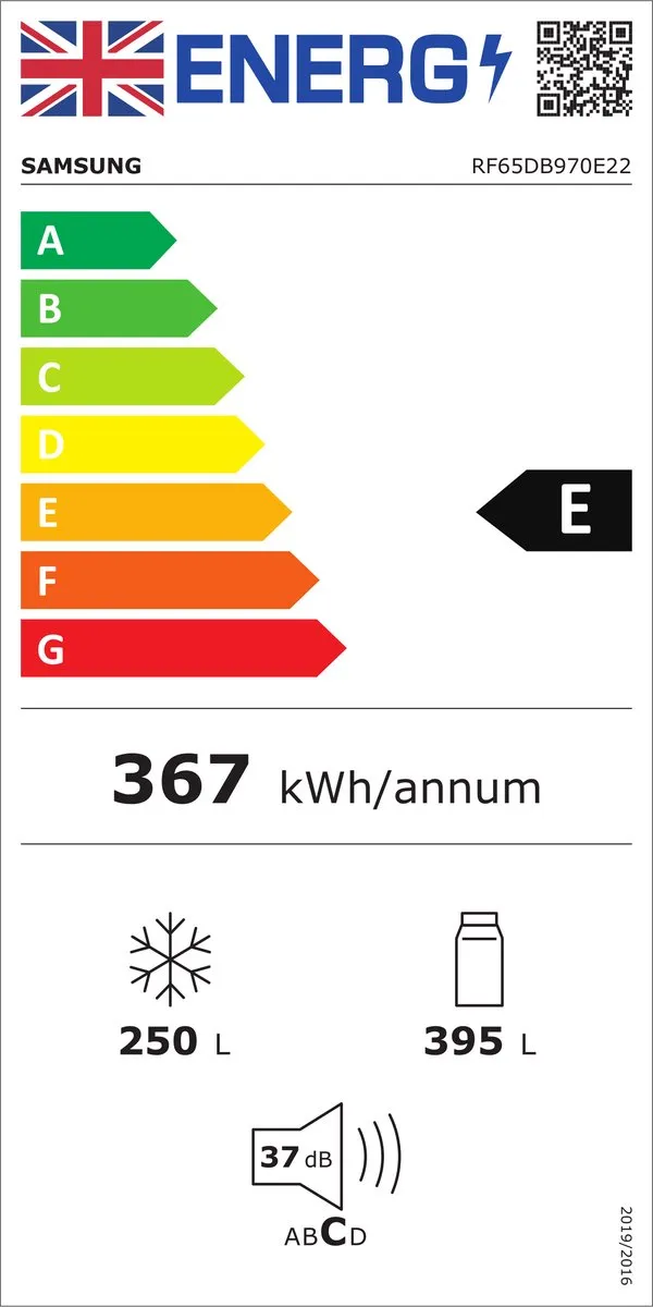 Samsung RF65DB970E22EU Koel-Vriescombinatie 645L - Zwart