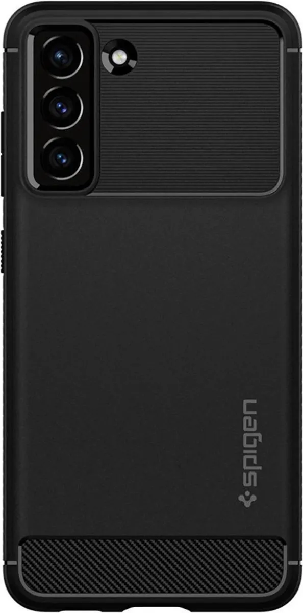 Spigen Samsung Galaxy S21 FE Rugged Armor Hoesje - Zwart