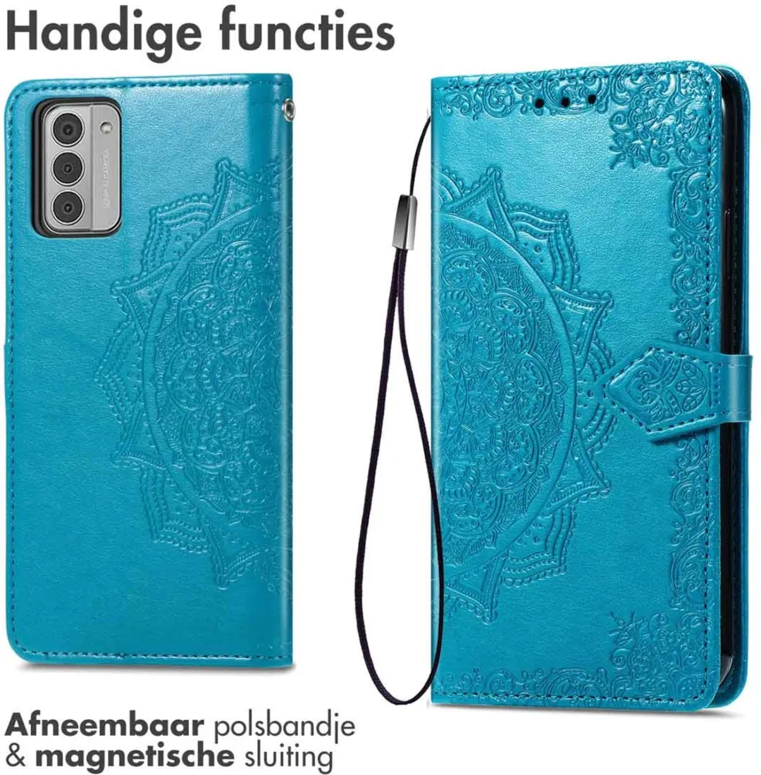 Imoshion Nokia G42 Hoesje Mandala Bookcase - Turquoise
