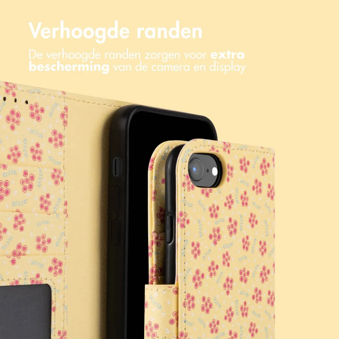 Imoshion iPhone 16e Hoesje - 3 Pasjes - Sunny Yellow Petite Flowers