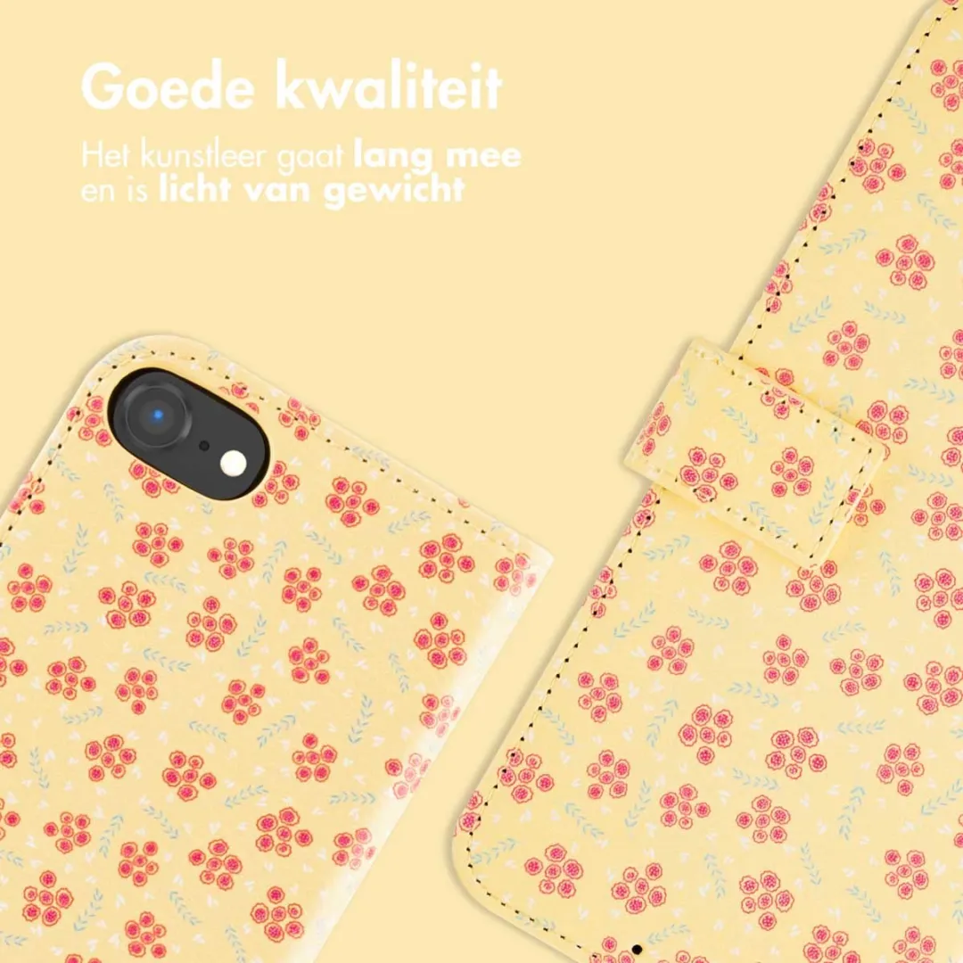 Imoshion iPhone 16e Hoesje - 3 Pasjes - Sunny Yellow Petite Flowers