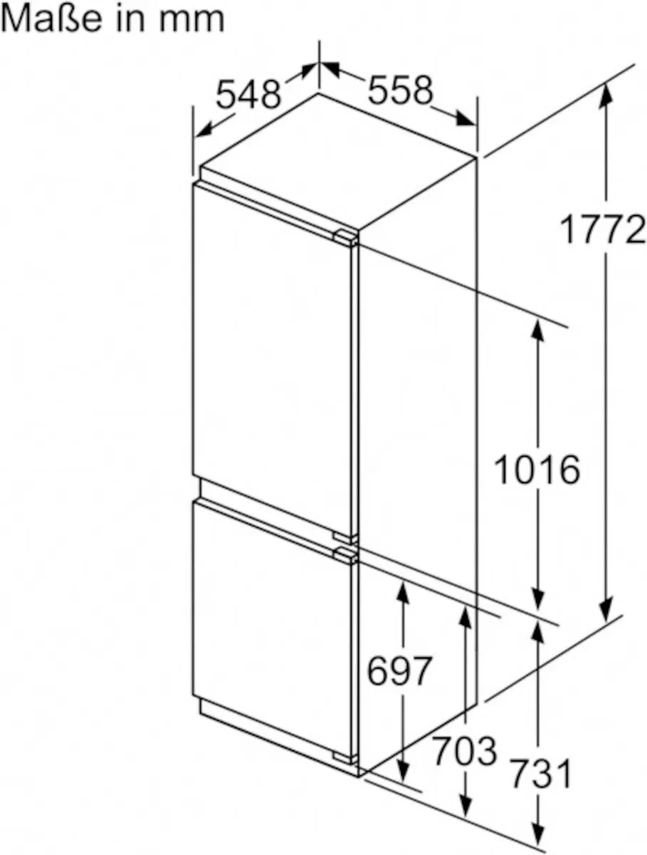 Bosch KIN86ADD0 Inbouw Koel-Vriescombinatie 260L - No Frost - Wit