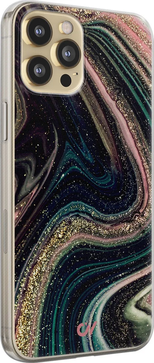 Casevibes iPhone 12 Hoesje Marble Twilight - Multi